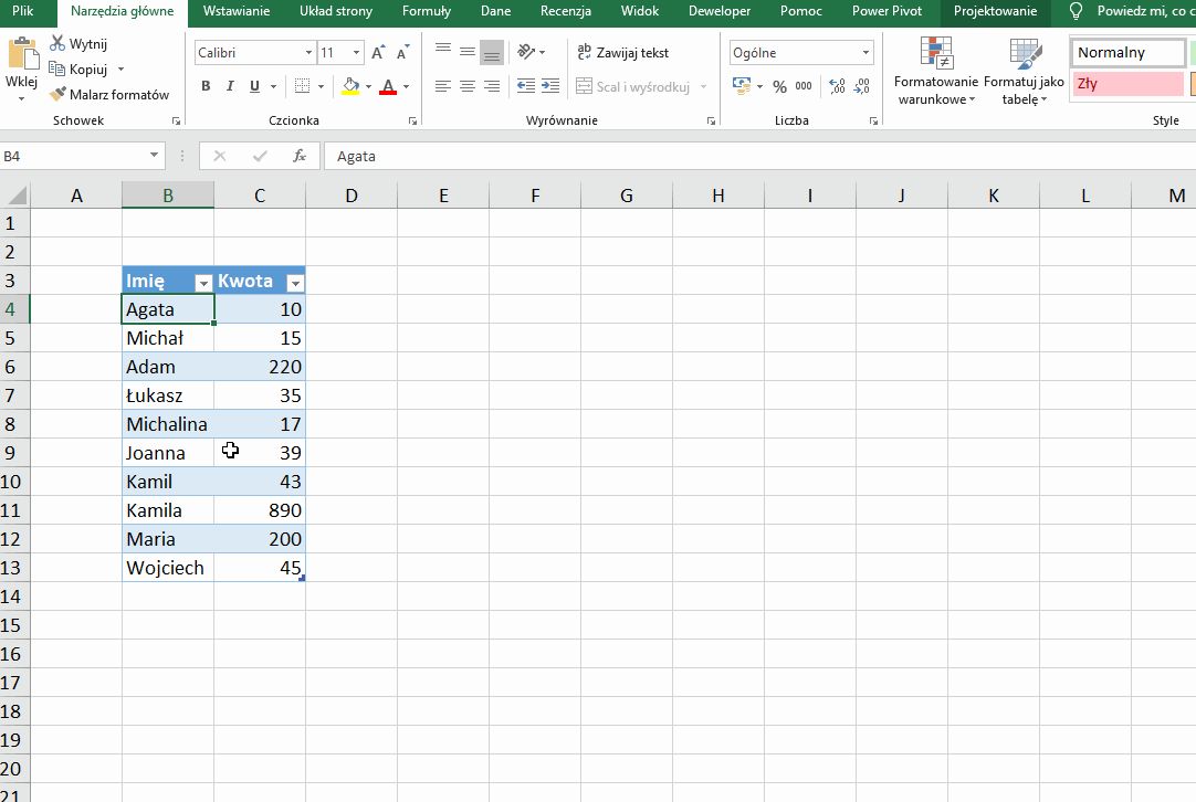 formatowanie warunkowe z odwołaniem wieloznacznym w Excel